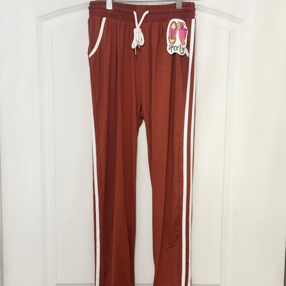Women's Orange Drawstring Pants by Indero, Size S/M, NWT - Picture 1 of 4